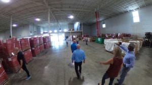 The Territory Global team walked through the physical warehouse to establish facts before the imagination phase.